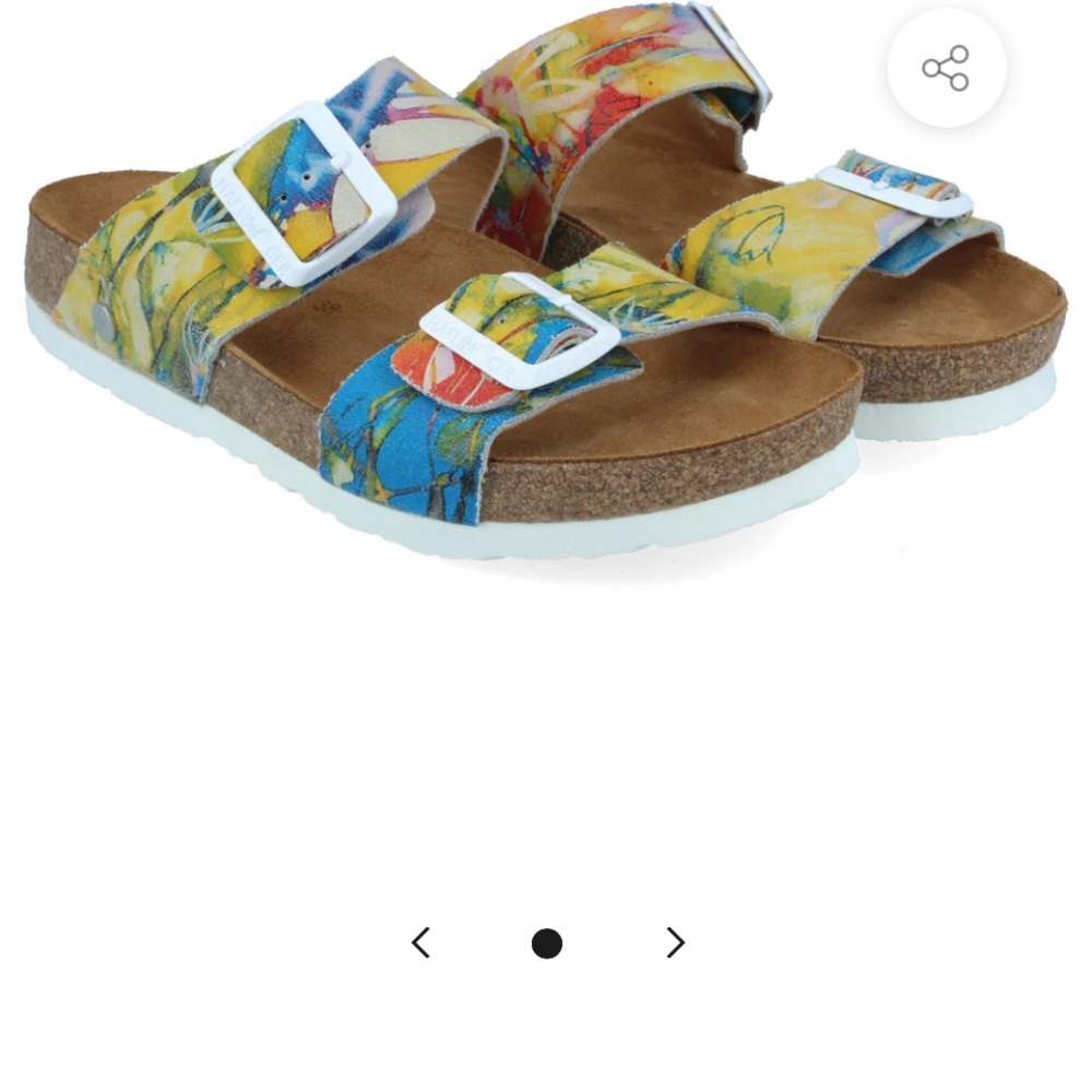 Haflinger Andrea Sandals with Cork Footbed